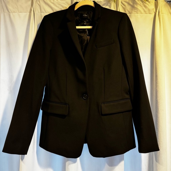 NWT J. Crew Regent Blazer in Four-Season Stretch Black Size 4T (Tall) - Picture 2 of 13